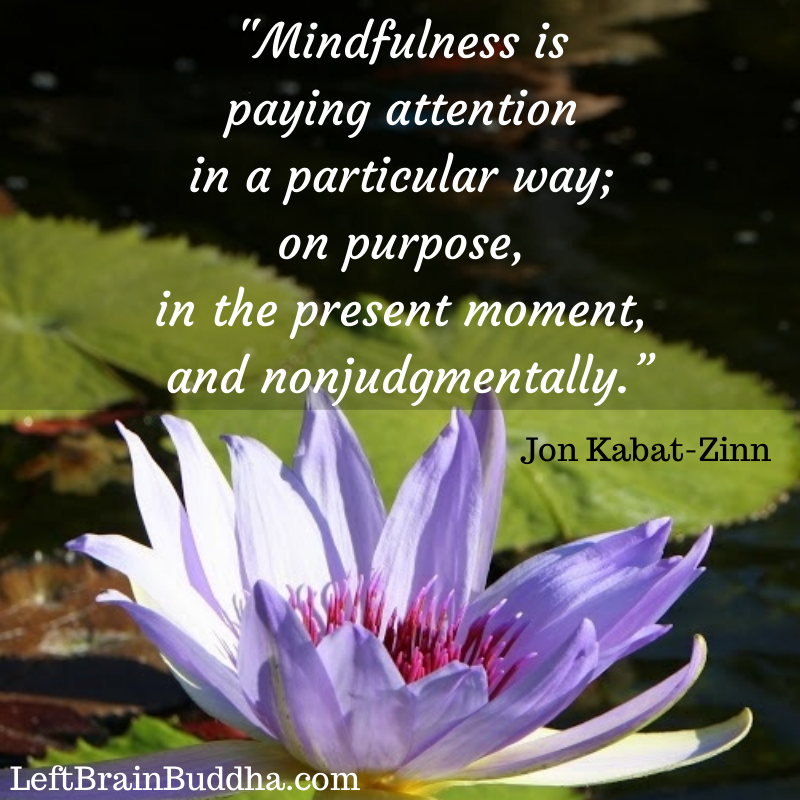mindfulness as -paying attention in a